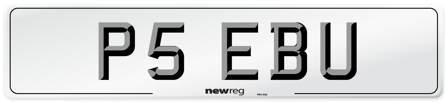 P5 EBU Number Plate from New Reg